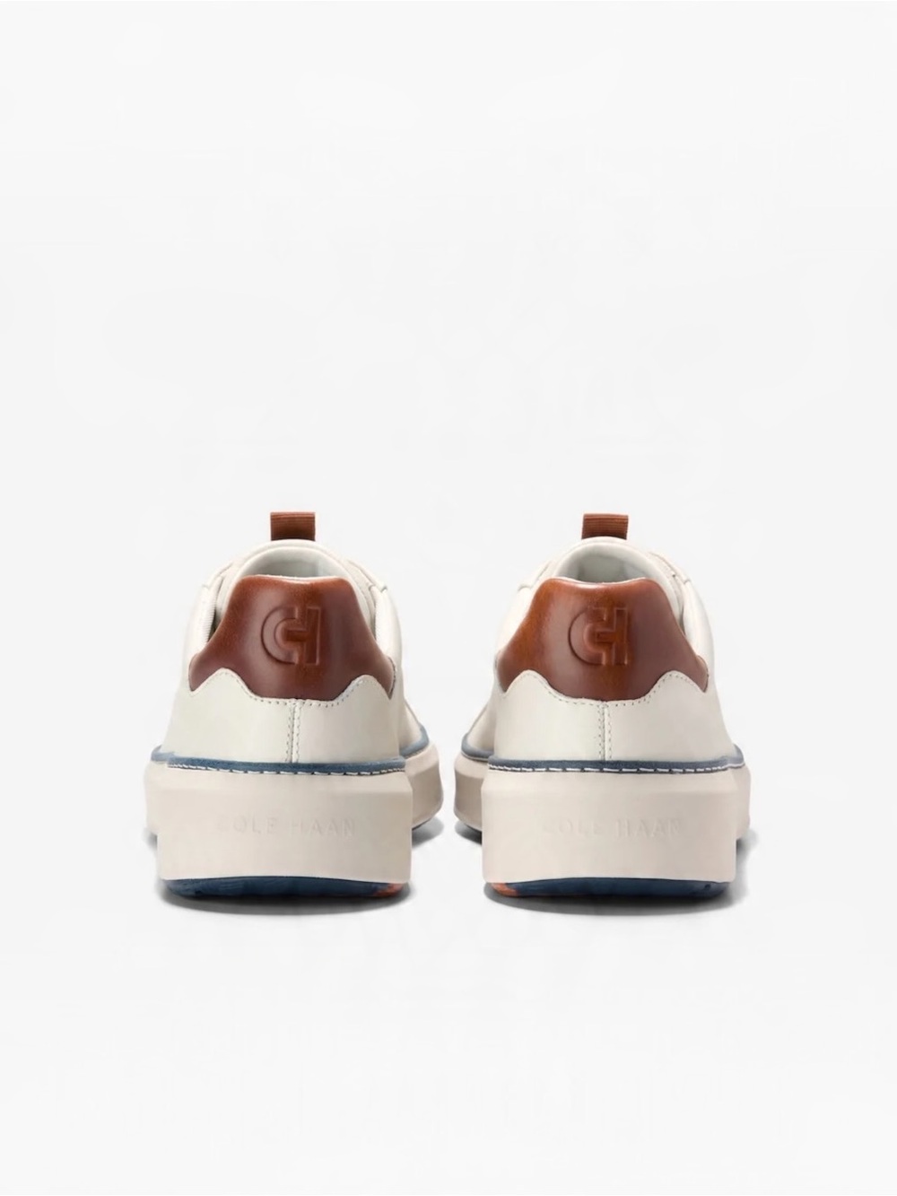 Cole Haan Men’s GrandPro Topspin Waterproof Golf Shoes Ivory Auburn Blue Size 13 - Picture 6 of 8